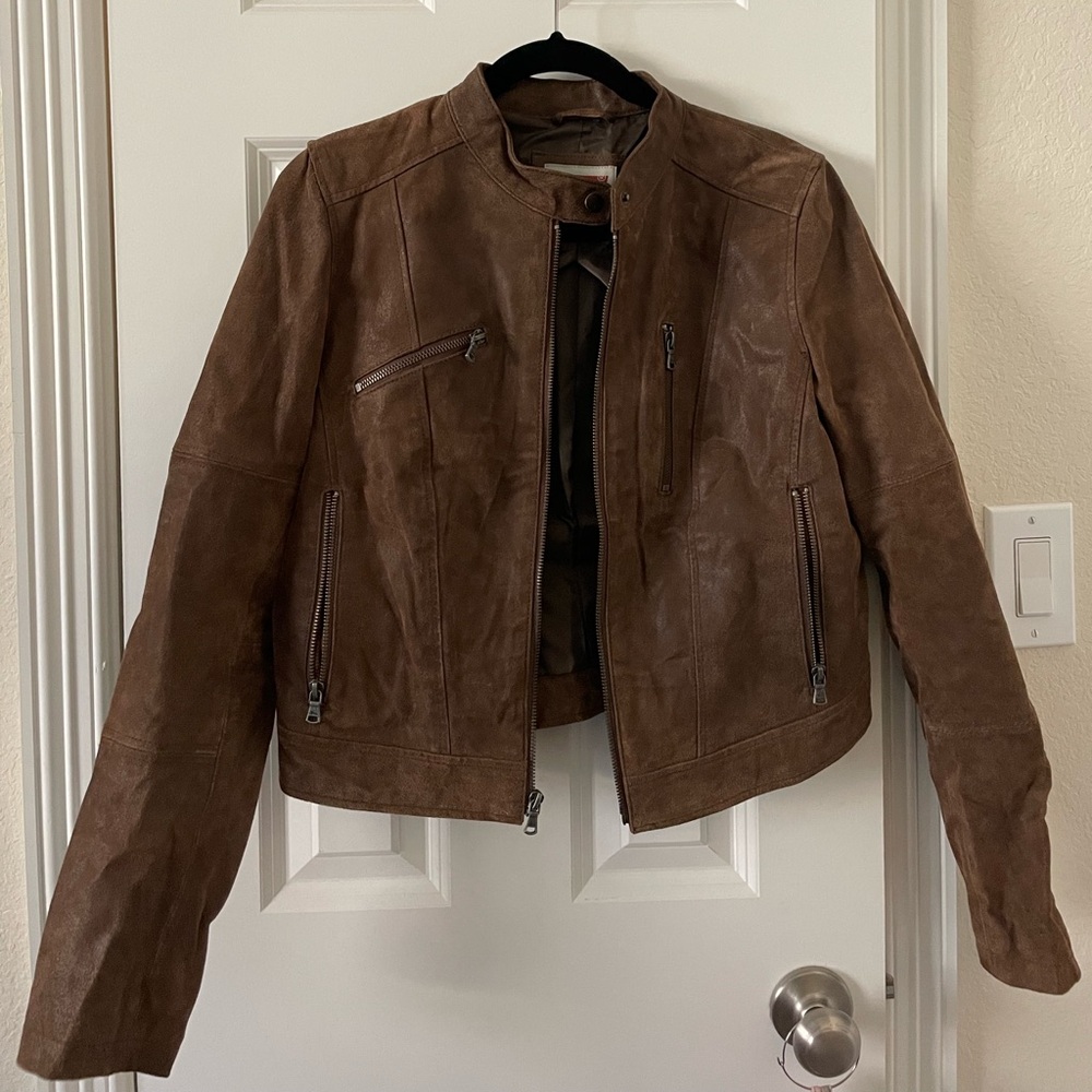 Levi’s Genuine Suede Brown Moto Jacket